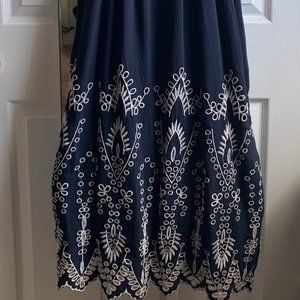 Gibson Latimer Maxi Dress Navy Blue Sleeveless